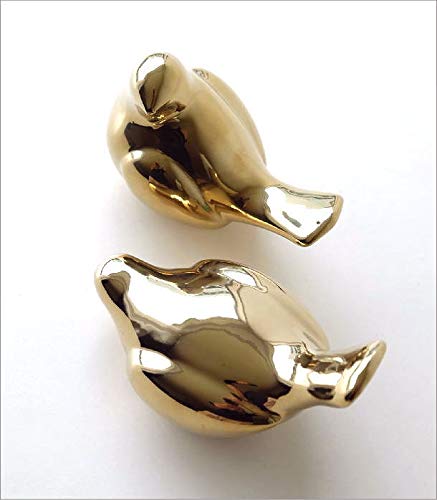 金色の鳥 置物 2匹セット Amazon.co.jp: 鳥 置物 置き物 オブジェ 陶器 おしゃれ ゴールド 金色